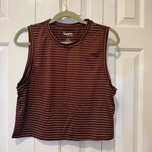 Burn Cropped Pinstripes Tank